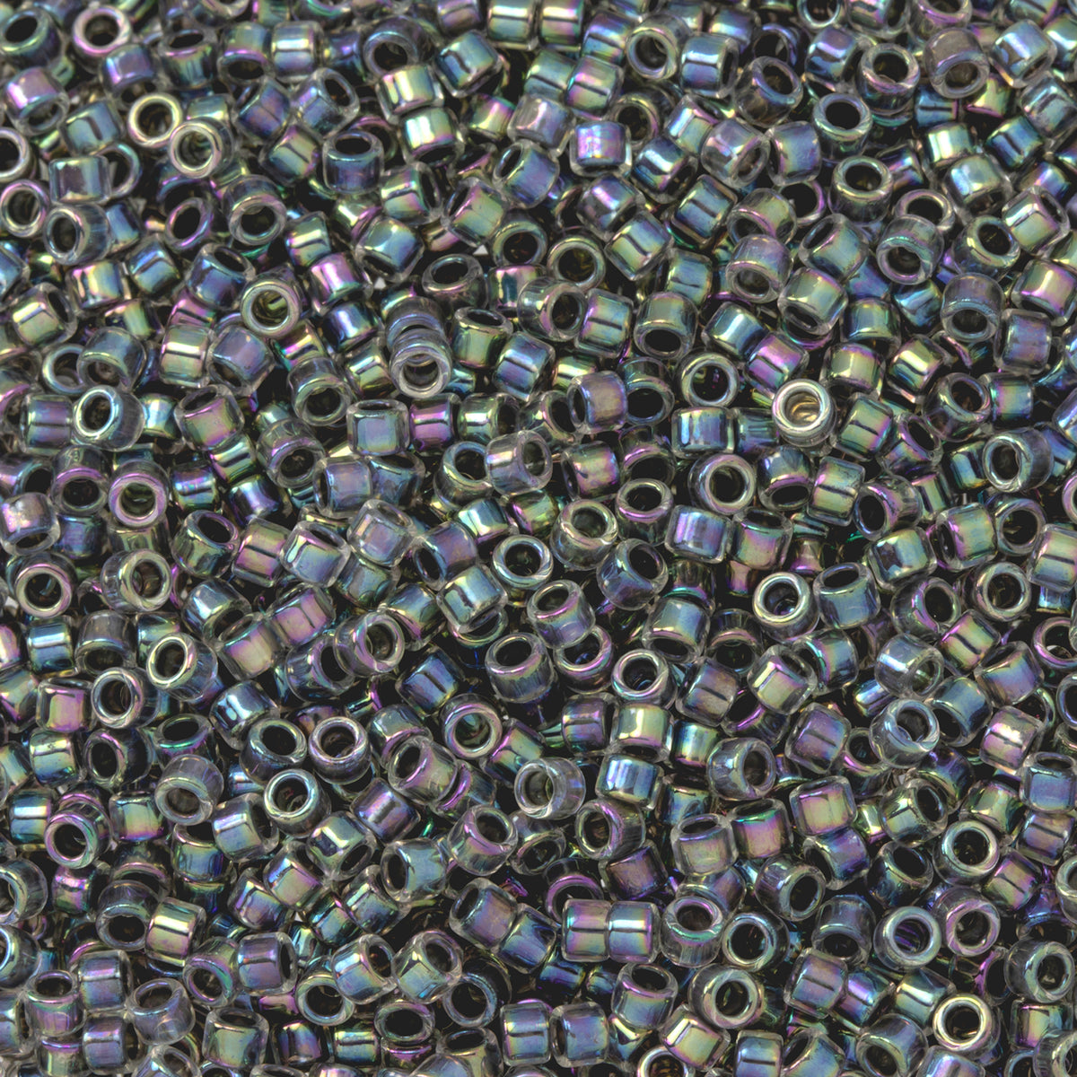 Toho Aiko Seed Beads, 11/0 #783 'Gray-Lined Crystal Rainbow' (4