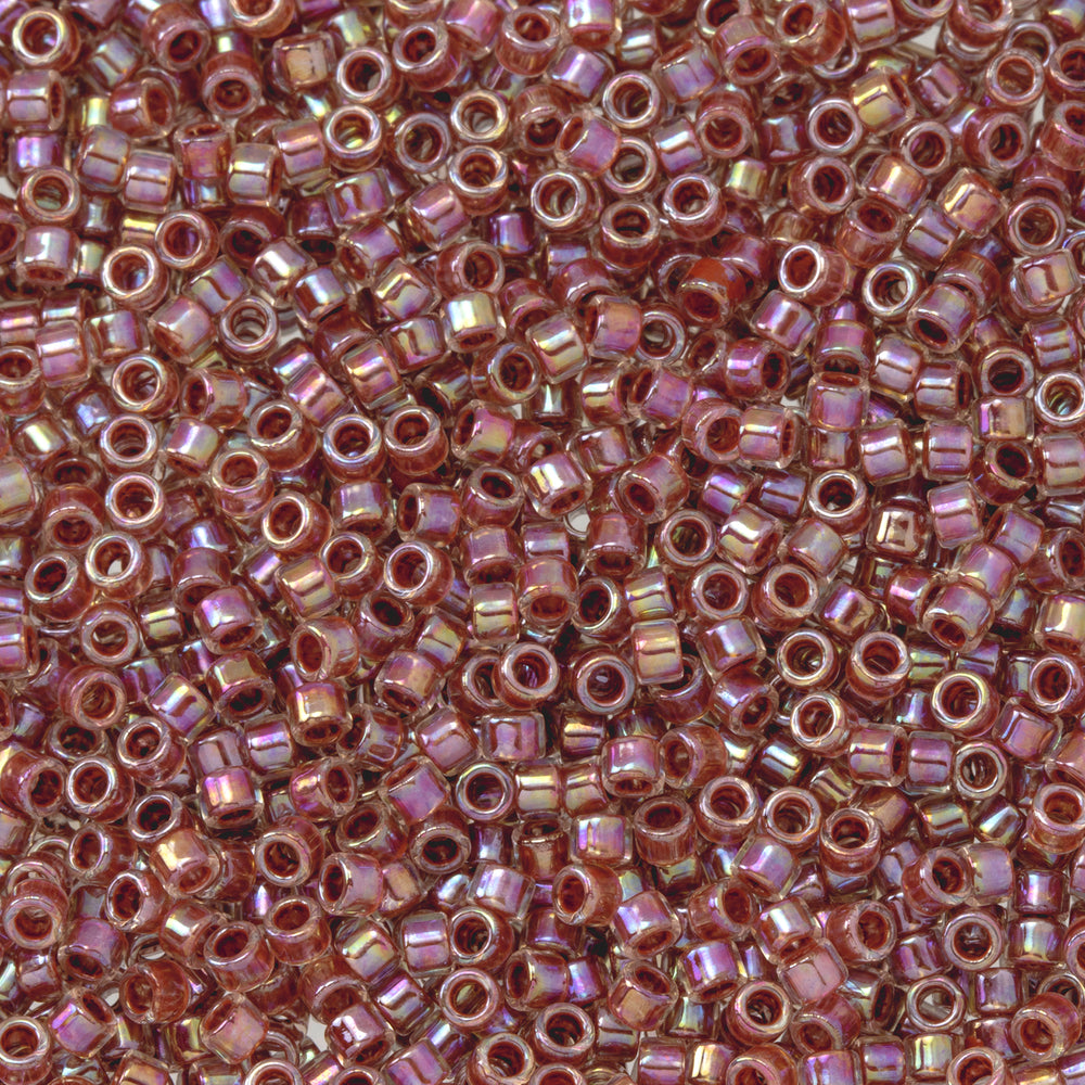 Toho Aiko Seed Beads, 11/0 #784 'Sandstone-Lined Crystal Rainbow' (4 Grams)
