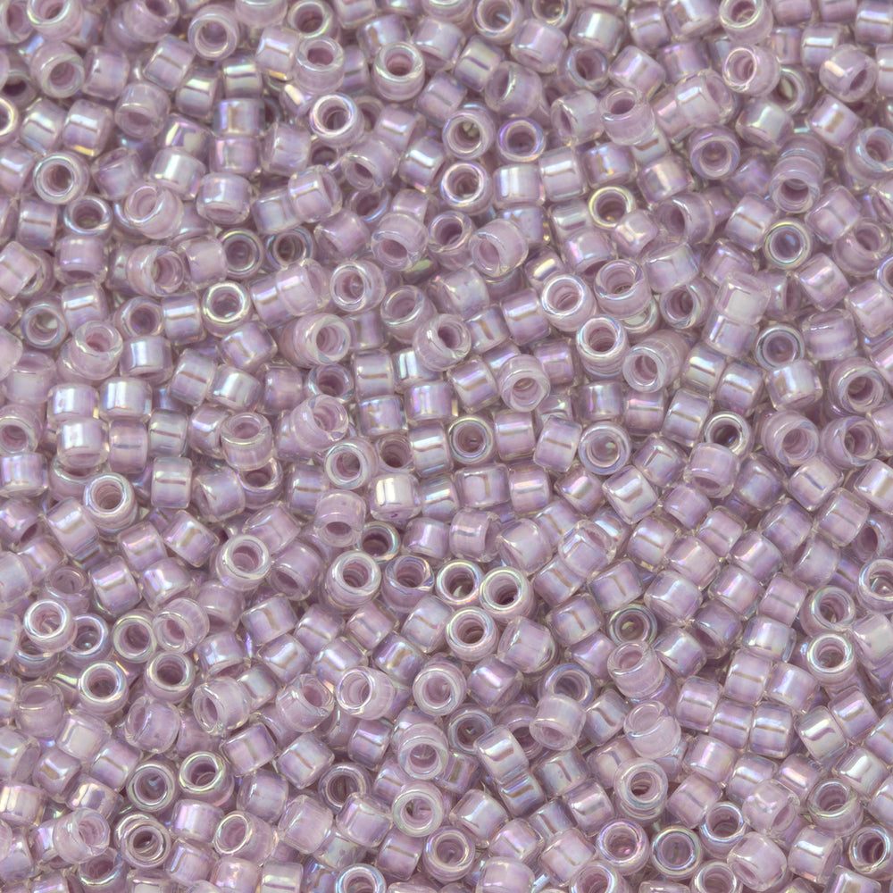 Toho Aiko Seed Beads, 11/0 #786 'Pale Lavender-Lined Crystal Rainbow' (4 Grams)