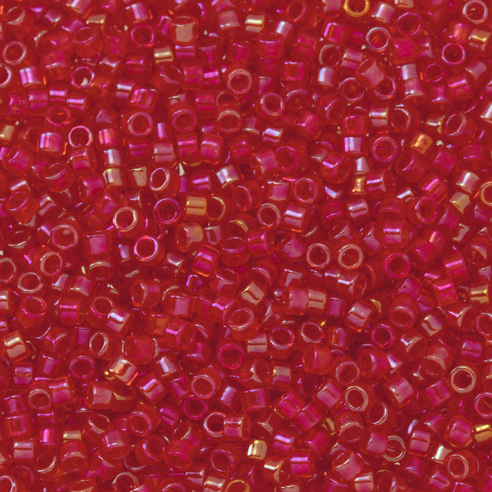 Toho Aiko Seed Beads, 11/0 #798 'Light Topaz-Lined Siam' (4 Grams)