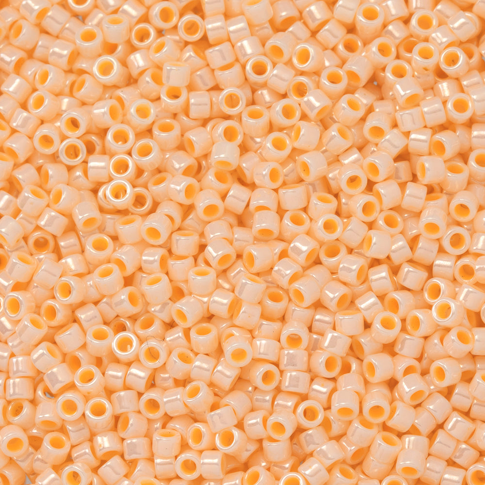 Toho Aiko Seed Beads, 11/0 #812 'Opaque Pastel Cantaloupe Luster' (4 Grams)