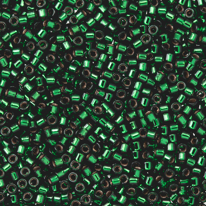 Toho Aiko Seed Beads, 11/0 #863 'Copper-Lined Emerald' (4 Grams)