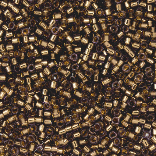 Toho Aiko Seed Beads, 11/0 #884 'Gold-Lined Med Amethyst' (4 Grams)