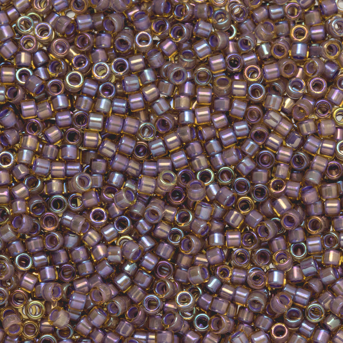 Toho Aiko Seed Beads, 11/0 #926 'Opaque Lavender-Lined Lt Topaz' (4 Grams)