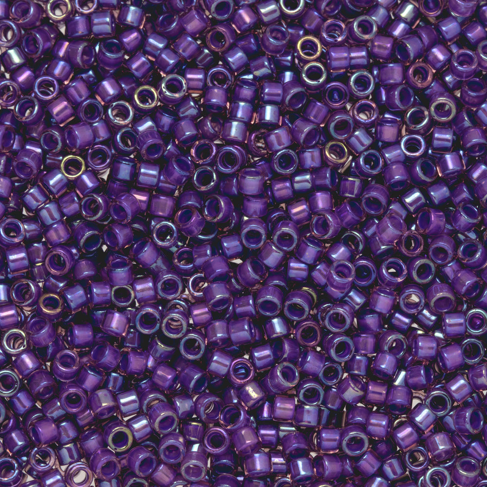 Toho Aiko Seed Beads, 11/0 #928 'Purple-Lined Rosaline Rainbow' (4 Grams)