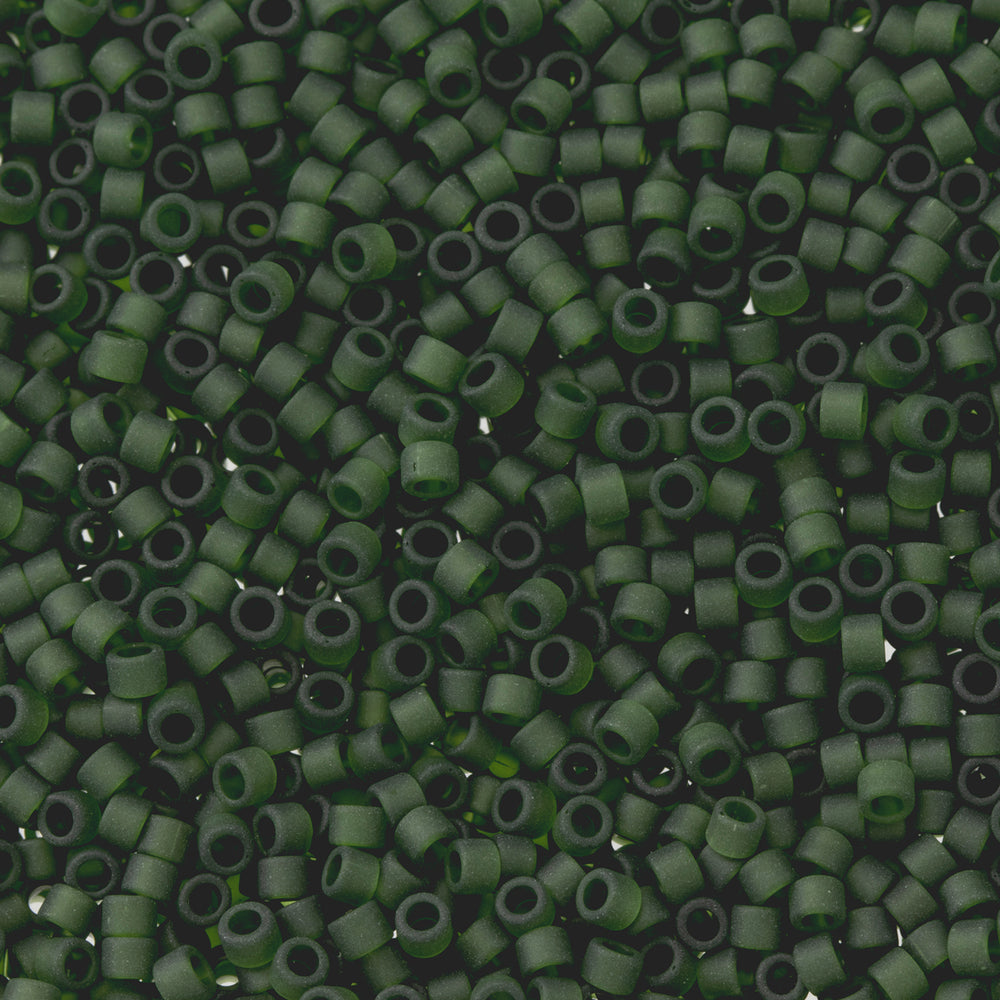 Toho Aiko Seed Beads, 11/0 #940F 'Transparent Frosted Olivine' (4 Grams)