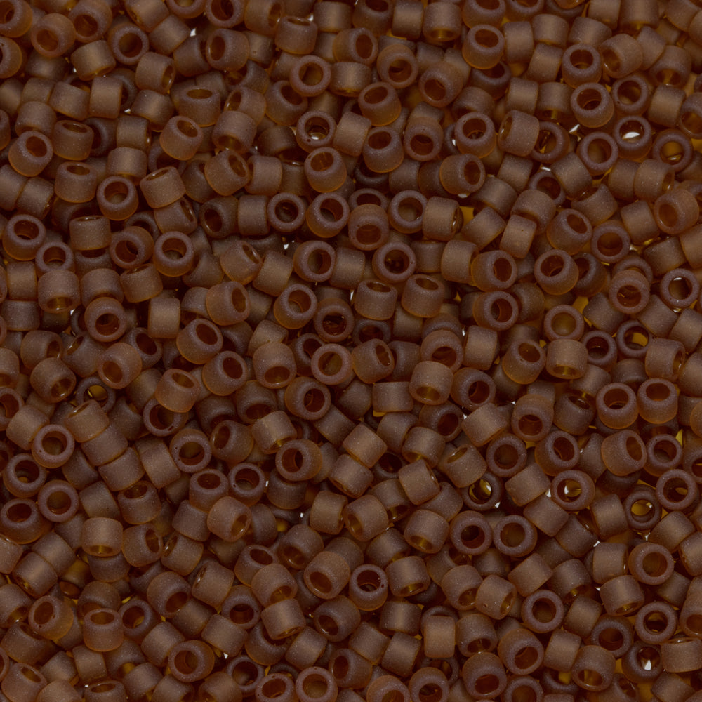 Toho Aiko Seed Beads, 11/0 #941F 'Transparent Frosted Smoky Topaz' (4 Grams)