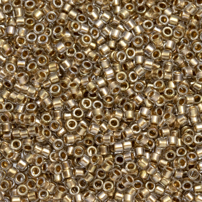 Toho Aiko Seed Beads, 11/0 #989 'Gold-Lined Crystal' (4 Grams)