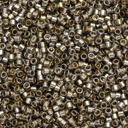 Toho Aiko Seed Beads, 11/0 #993 'Gold-Lined Black Diamond' (4 Grams)
