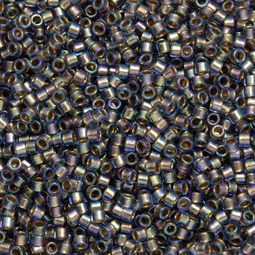 Toho Aiko Seed Beads, 11/0 #997 'Gold-Lined Lt Sapphire Rainbow' (4 Grams)