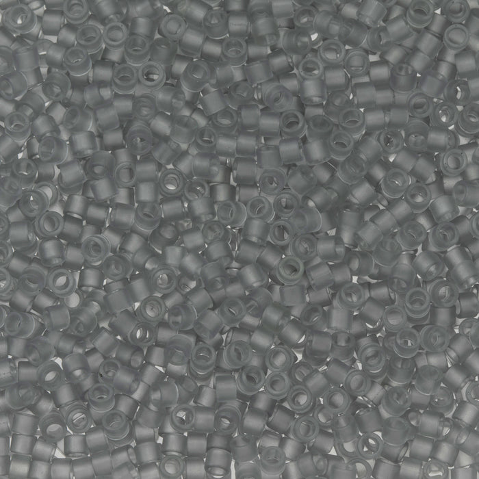 Toho Aiko Seed Beads, 11/0 #9F 'Transparent Frosted Lt Gray' (4 Grams)