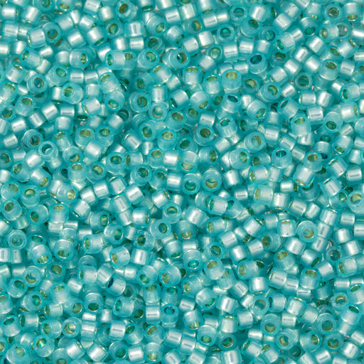 Toho Aiko Seed Beads, 11/0 #PF2117 'PermaFinish Translucent Silver-Lined Aqua' (4 Grams)