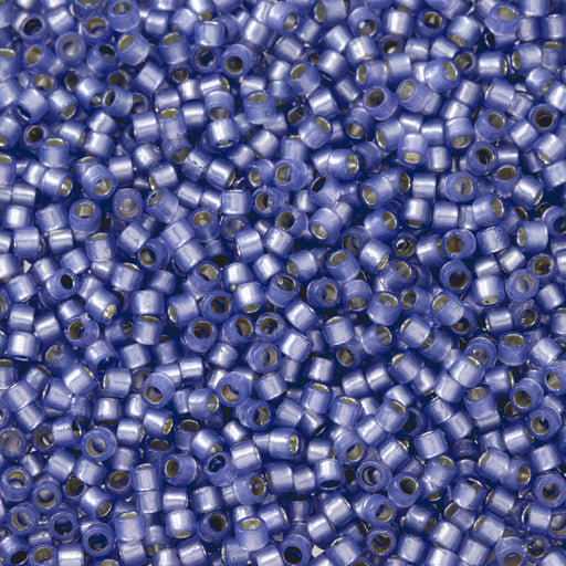 Toho Aiko Seed Beads, 11/0 #PF2123 'PermaFinish Translucent Silver-Lined Indigo' (4 Grams)