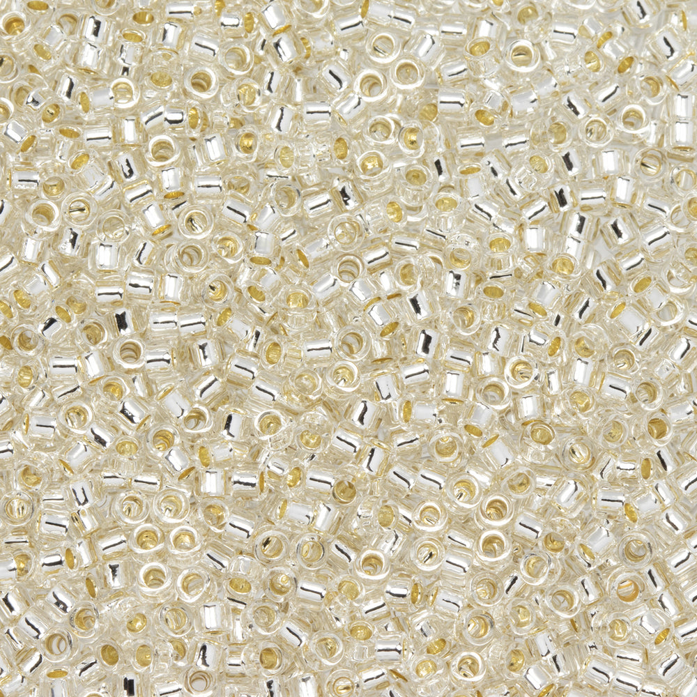 Toho Aiko Seed Beads, 11/0 #PF21 'PermaFinish Silver-Lined Transparent Crystal' (4 Grams)