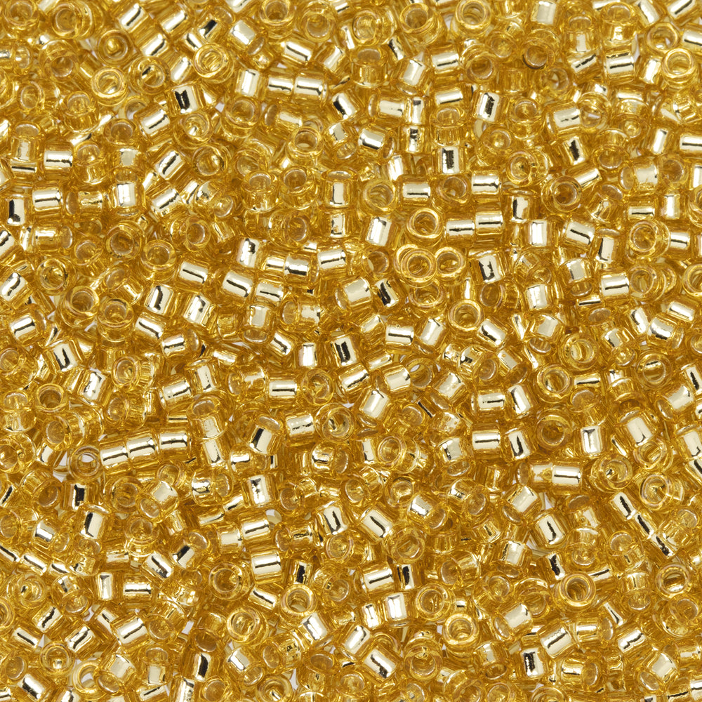 Toho Aiko Seed Beads, 11/0 #PF22 'PermaFinish Silver-Lined Transparent Lt Topaz' (4 Grams)