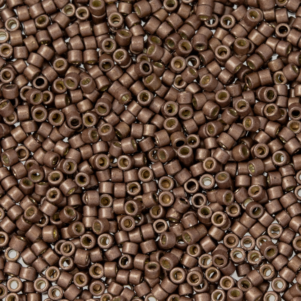 Toho Aiko Seed Beads, 11/0 #PF556F 'PermaFinish Galvanized Matte Mocha Frost' (4 Grams)