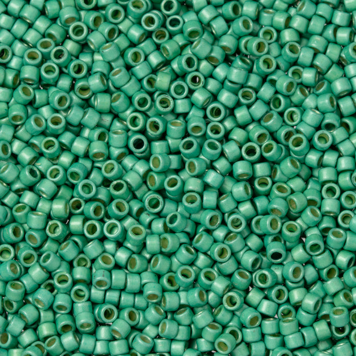 Toho Aiko Seed Beads, 11/0 #PF561F 'PermaFinish Galvanized Matte Lt Teal' (4 Grams)