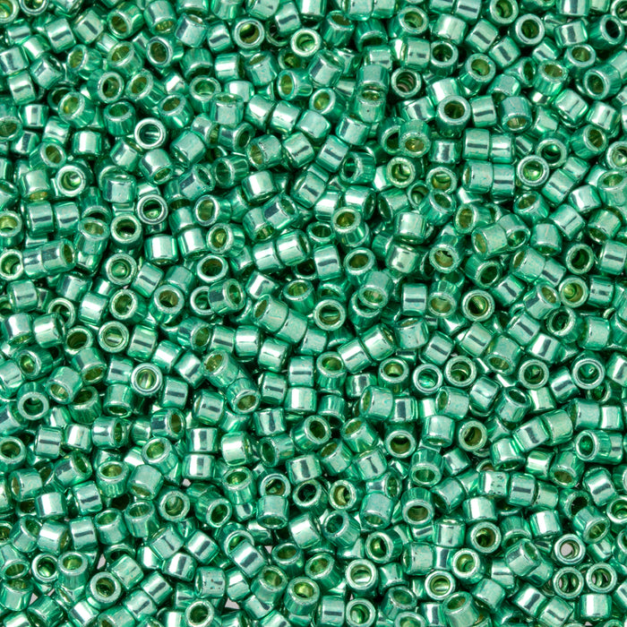 Toho Aiko Seed Beads, 11/0 #PF561 'PermaFinish Galvanized Green Teal' (4 Grams)