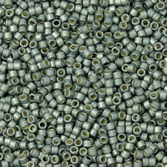 Toho Aiko Seed Beads, 11/0 #PF565F 'PermaFinish Galvanized Matte Blue Slate' (4 Grams)