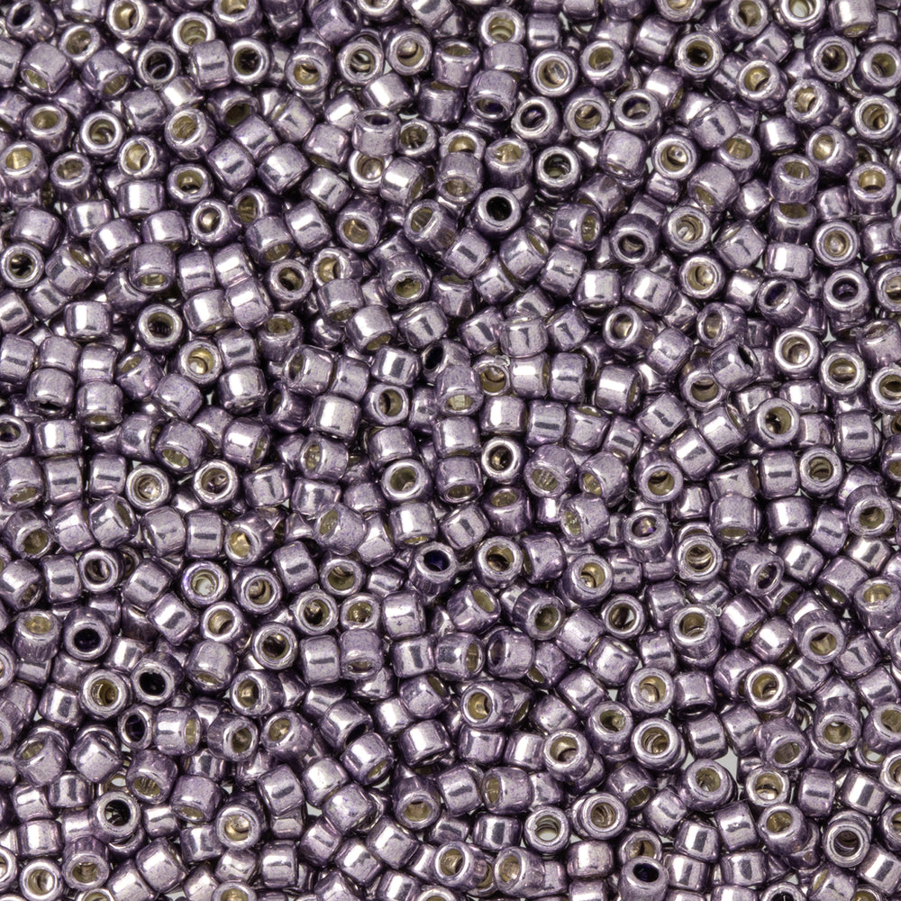 Toho Aiko Seed Beads, 11/0 #PF568 'PermaFinish Metallic Pink Pewter' (4 Grams)