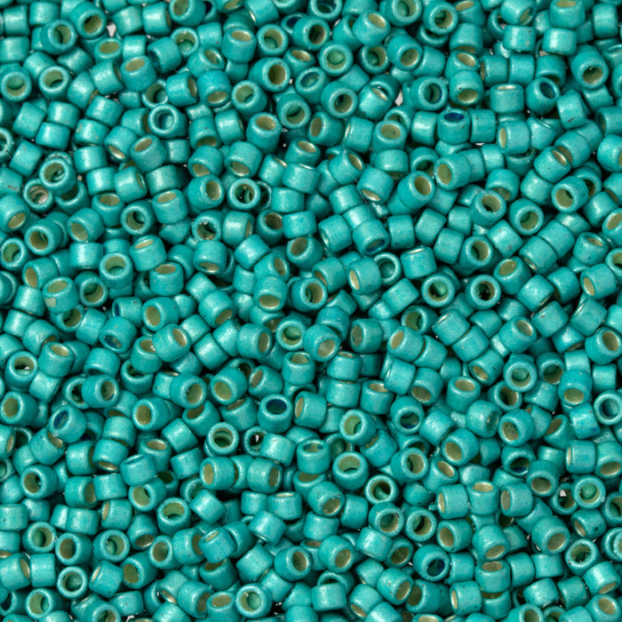 Toho Aiko Seed Beads, 11/0 #PF569F 'PermaFinish Galvanized Matte Teal' (4 Grams)