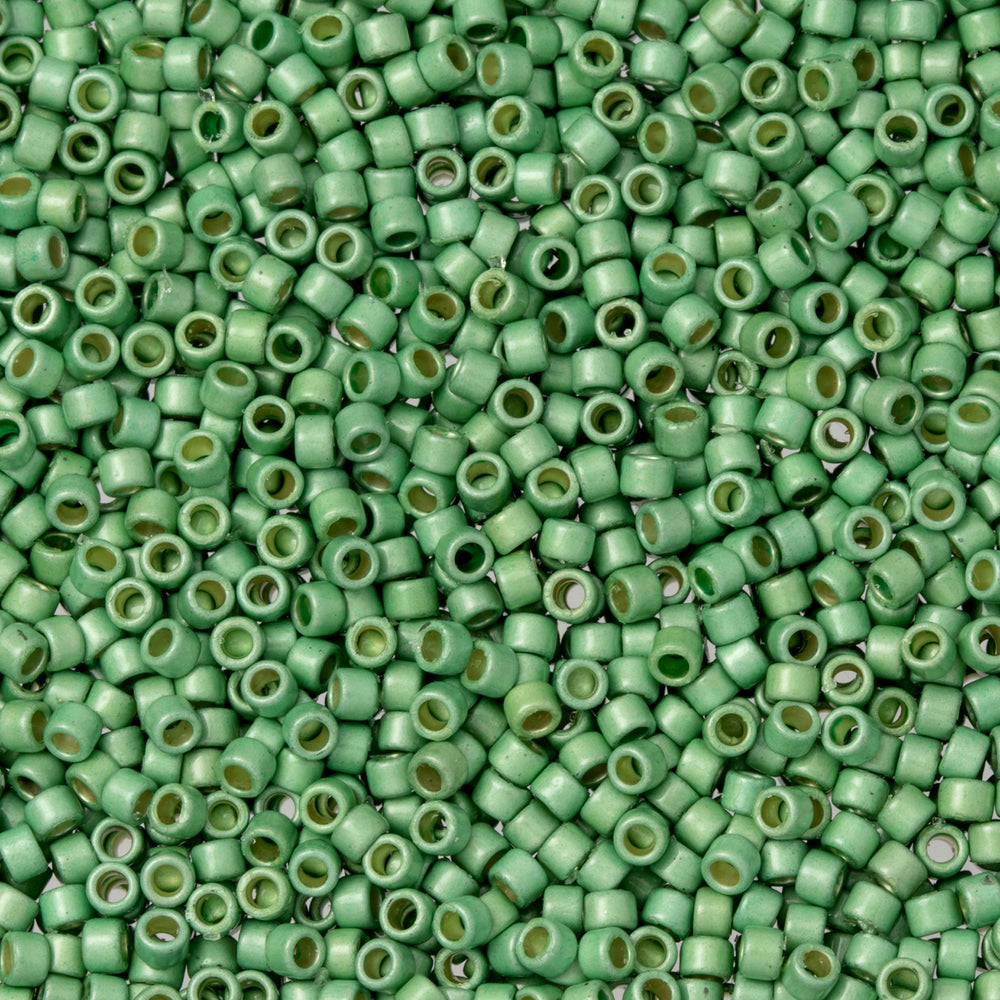 Toho Aiko Seed Beads, 11/0 #PF570F 'PermaFinish Galvanized Matte Mint Green' (4 Grams)