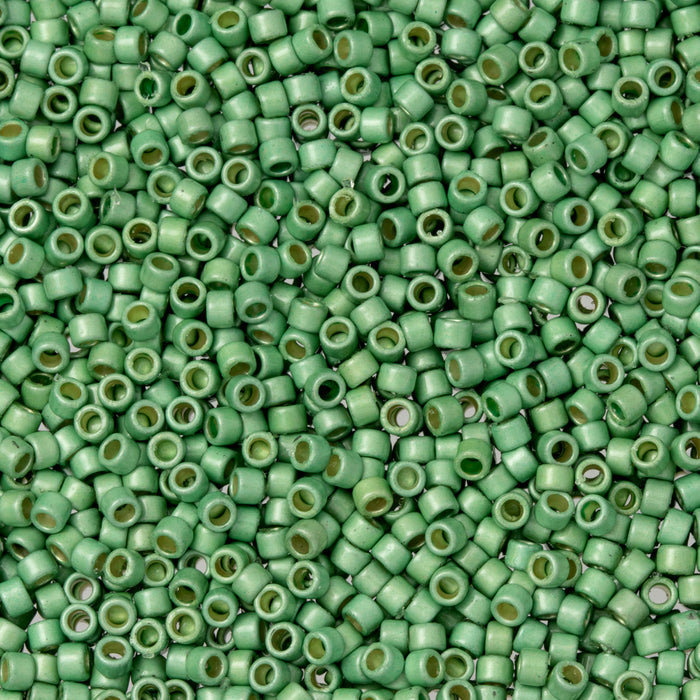 Toho Aiko Seed Beads, 11/0 #PF570F 'PermaFinish Galvanized Matte Mint Green' (4 Grams)