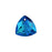 PRESTIGE Crystal, #6434 Trilliant Cut Pendant 8mm, Crystal Bermuda Blue, (1 Piece)