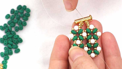 How to do a Modified Right Angle Weave with Two Hole Beads