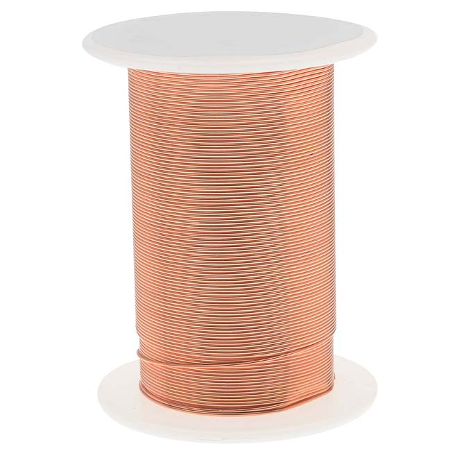 Wire Elements, Tarnish Resistant Bright Copper Wire, 24 Gauge 30 Yards (27.4 Meters)