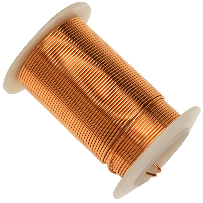 Wire Elements, Tarnish Resistant Brass Color Coated Wire, 18 Gauge 10 Yards (9.1 Meters), 1 Spool