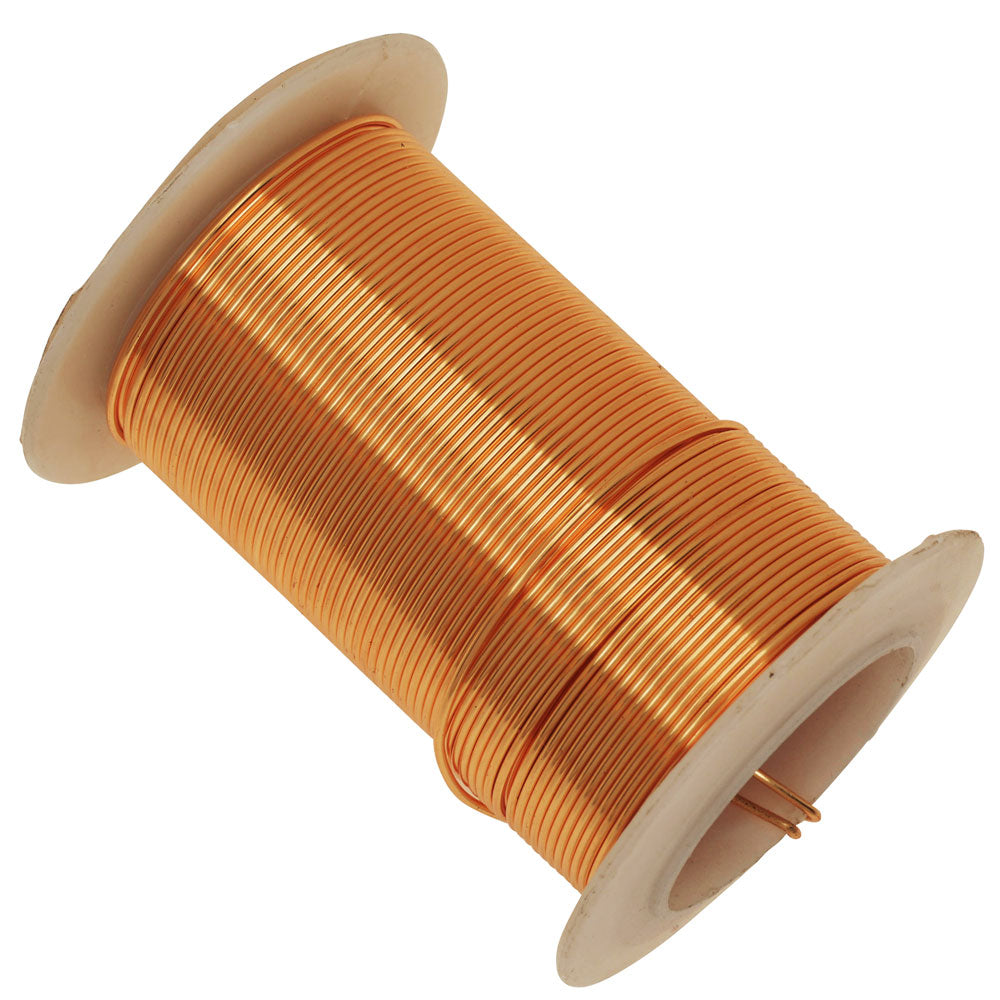 Wire Elements, Tarnish Resistant Brass Color Coated Wire, 20 Gauge 15 Yards (13.7 Meters), 1 Spool