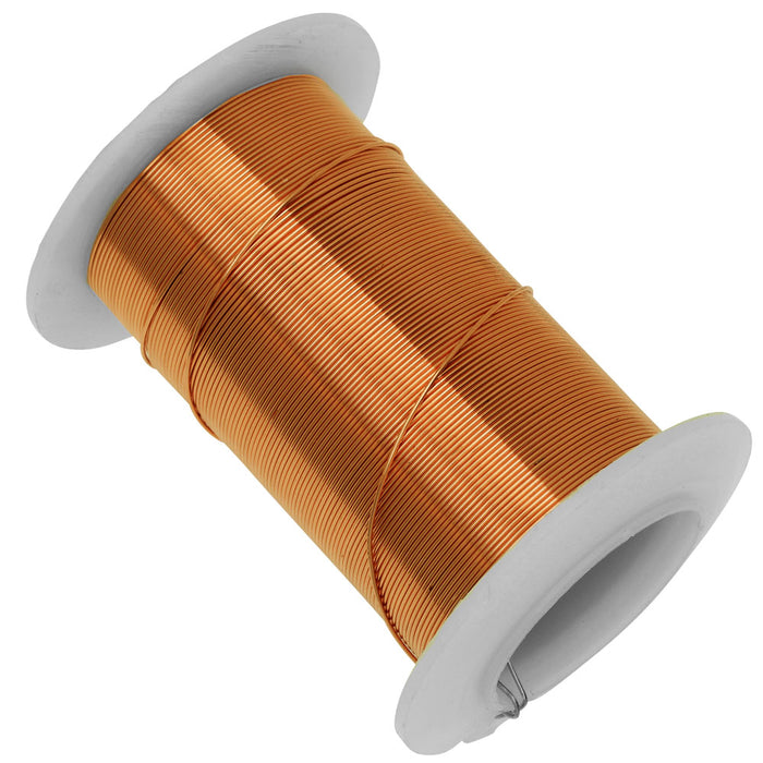 Wire Elements, Tarnish Resistant Brass Color Coated Wire, 24 Gauge 30 Yards (27.4 Meters), 1 Spool