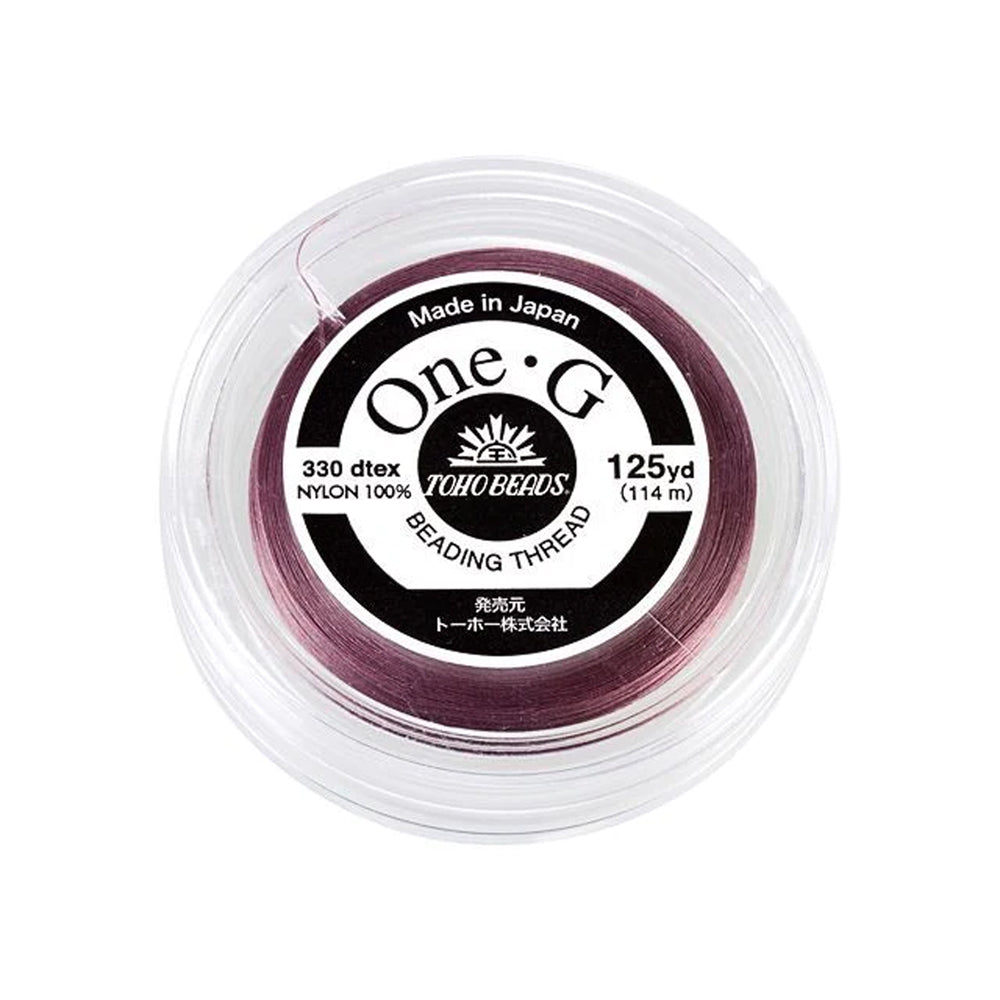 Toho One-G Nylon Beading Thread, Mauve (125 Yard Spool)