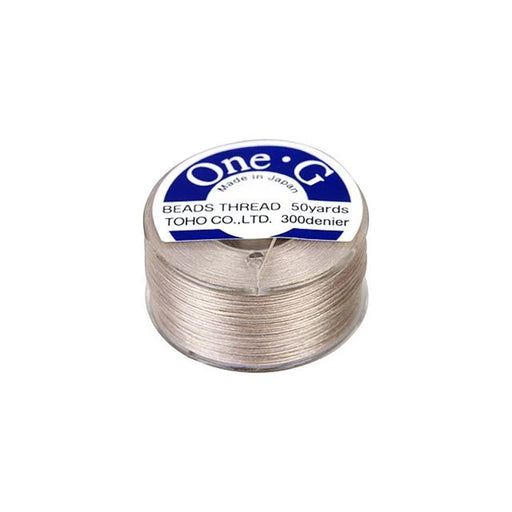 Toho One-G Nylon Beading Thread, Beige (50 Yard Spool)