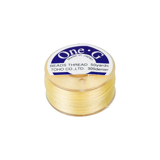 Toho One-G Nylon Beading Thread, Light Yellow (50 Yard Spool)