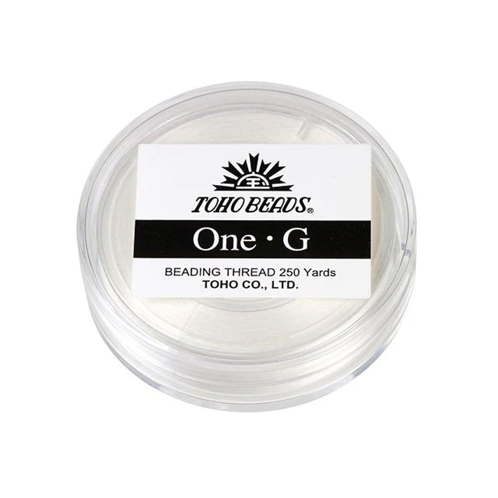 Toho One-G Nylon Beading Thread, White (250 Yard Spool)