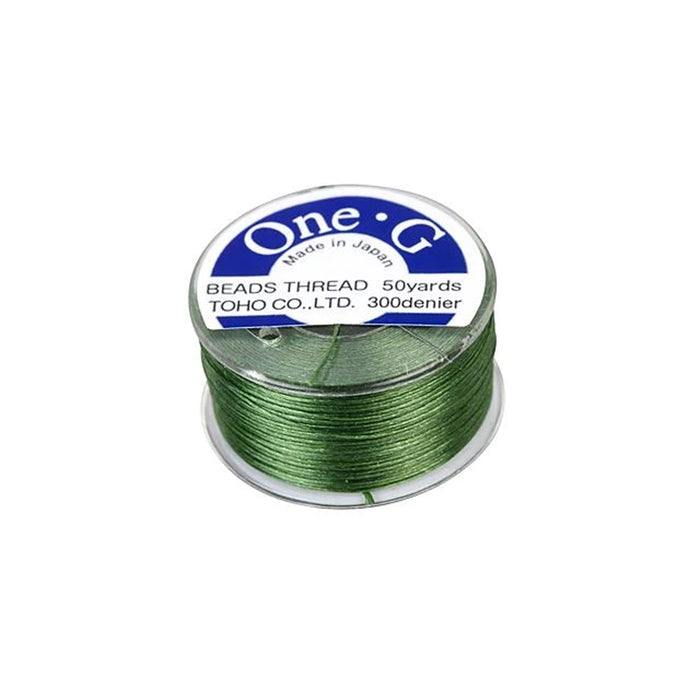 Toho One-G Nylon Beading Thread, Green (50 Yard Spool)