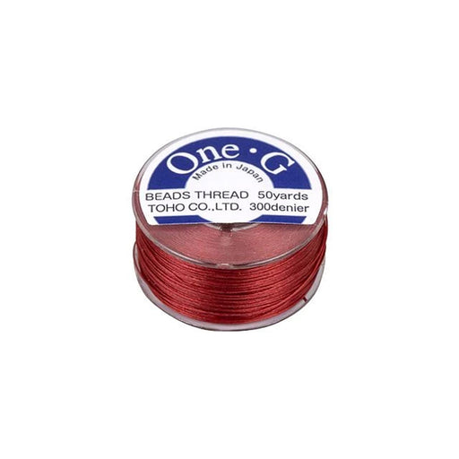 Toho One-G Nylon Beading Thread, Red (50 Yard Spool)