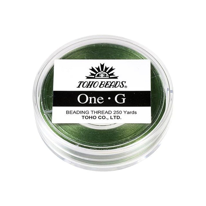 Toho One-G Nylon Beading Thread, Green (250 Yard Spool)