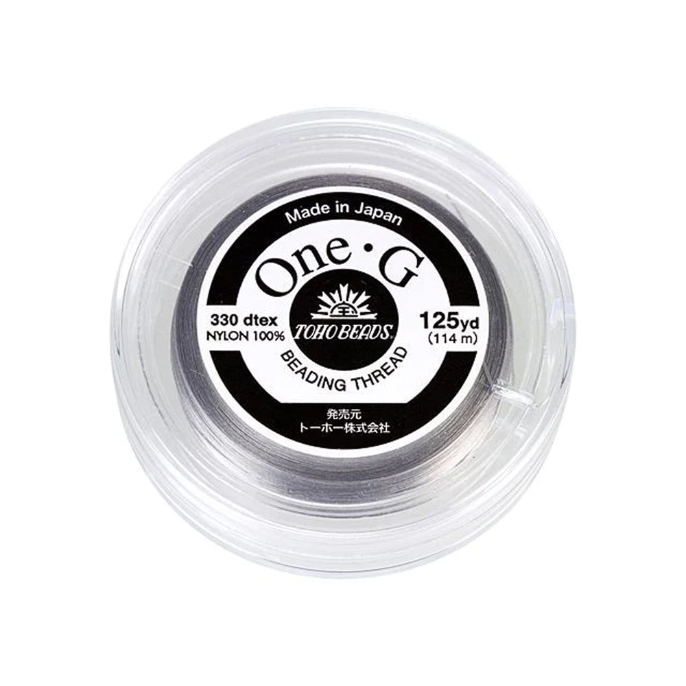 Toho One-G Nylon Beading Thread, Light Gray (125 Yard Spool)