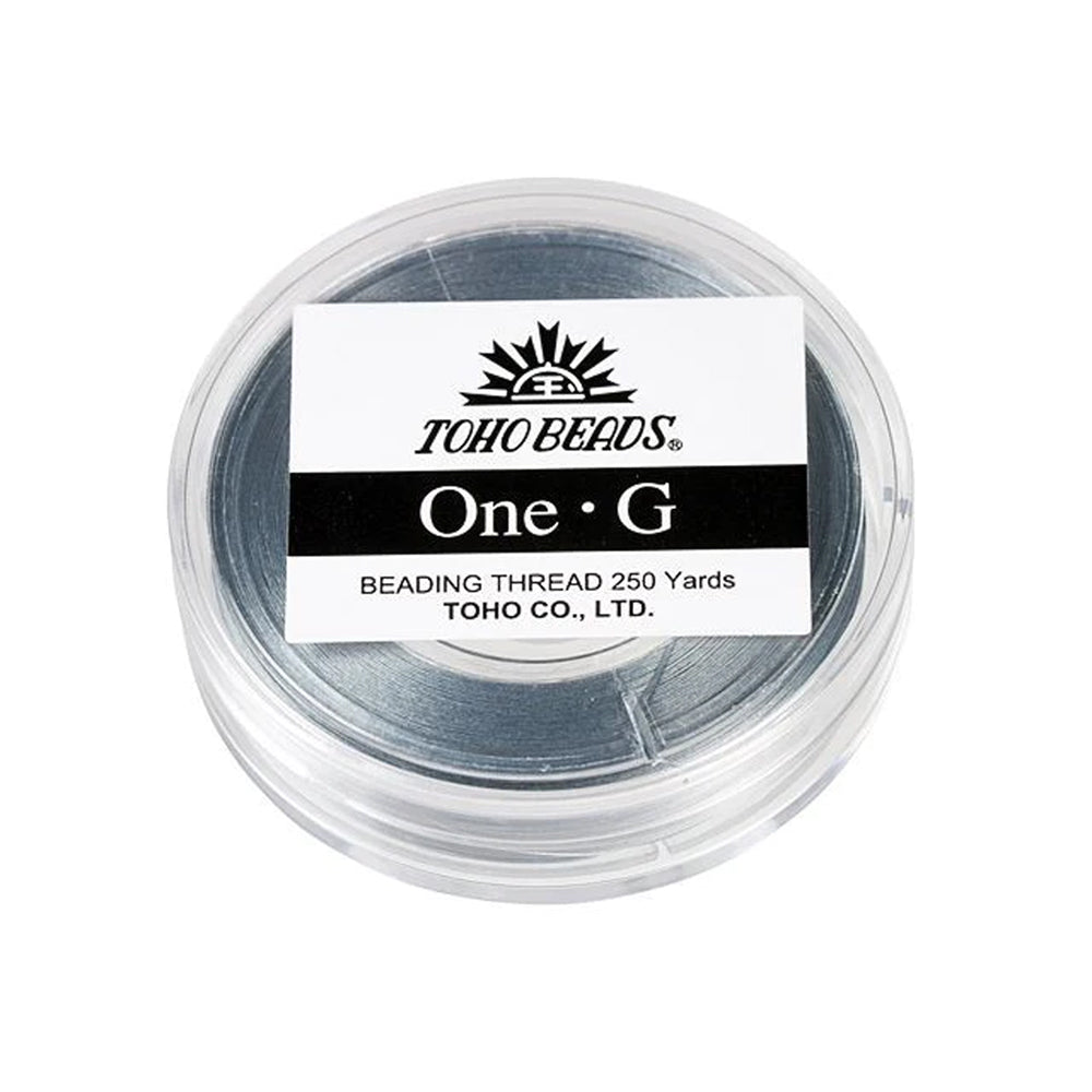 Toho One-G Nylon Beading Thread, Gray (250 Yard Spool)