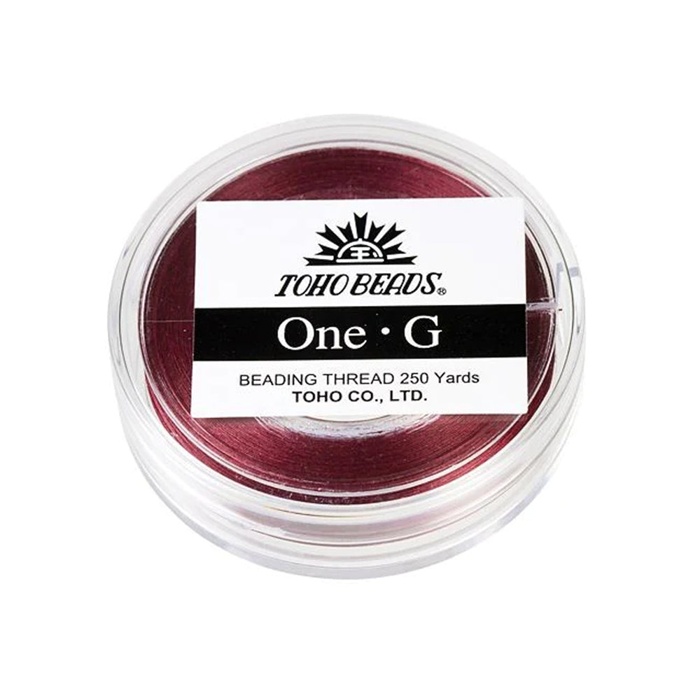 Toho One-G Nylon Beading Thread, Burgundy (250 Yard Spool)