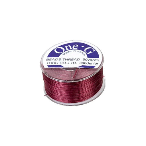 Toho One-G Nylon Beading Thread, Burgundy (50 Yard Spool)