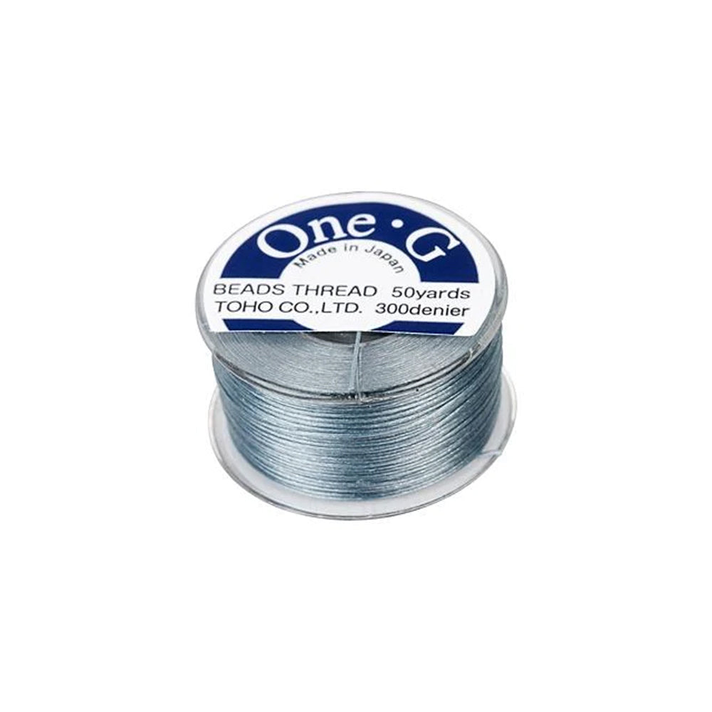 Toho One-G Nylon Beading Thread, Gray (50 Yard Spool)