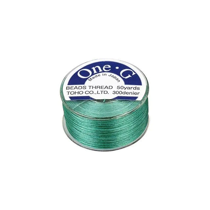 Toho One-G Nylon Beading Thread, Mint Green (50 Yard Spool)