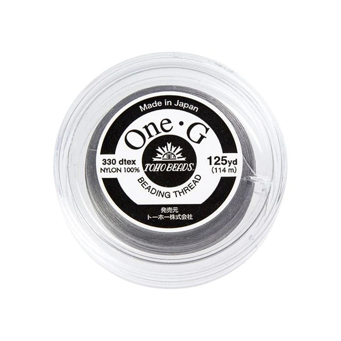 Toho One-G Nylon Beading Thread, Gray (125 Yard Spool)