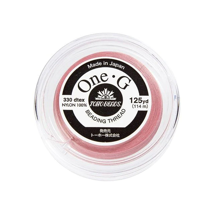 Toho One-G Nylon Beading Thread, Pink (125 Yard Spool)