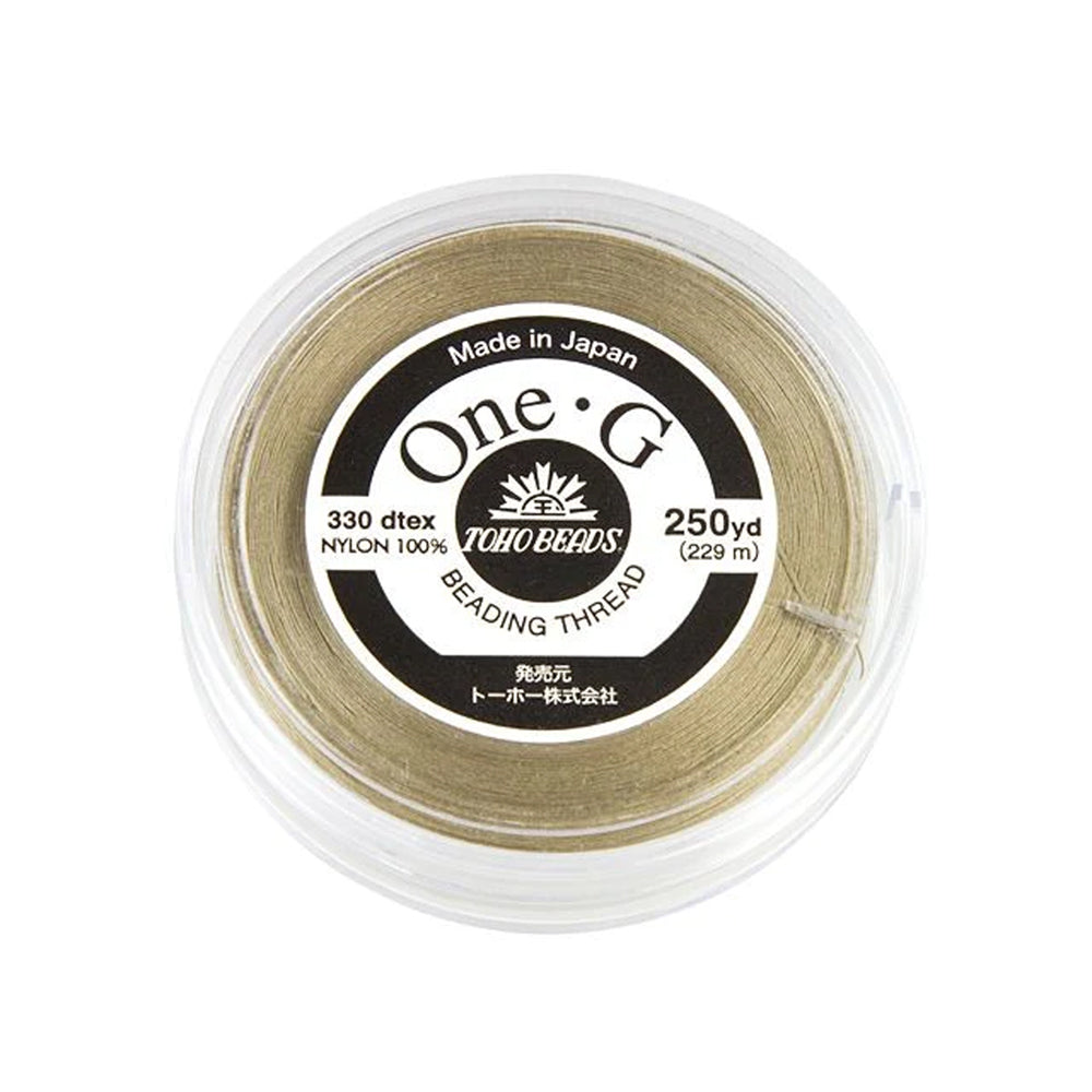 Toho One-G Nylon Beading Thread, Sand Ash (250 Yard Spool)