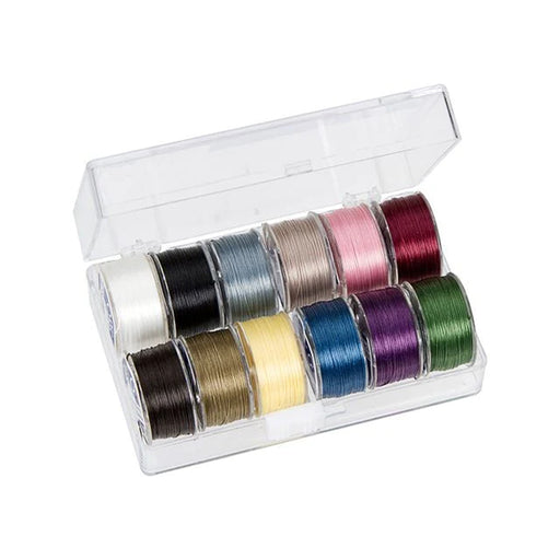 Toho One-G Nylon Beading Thread, 12 Color Assortment Pack w/Case (50 Yard Spool)